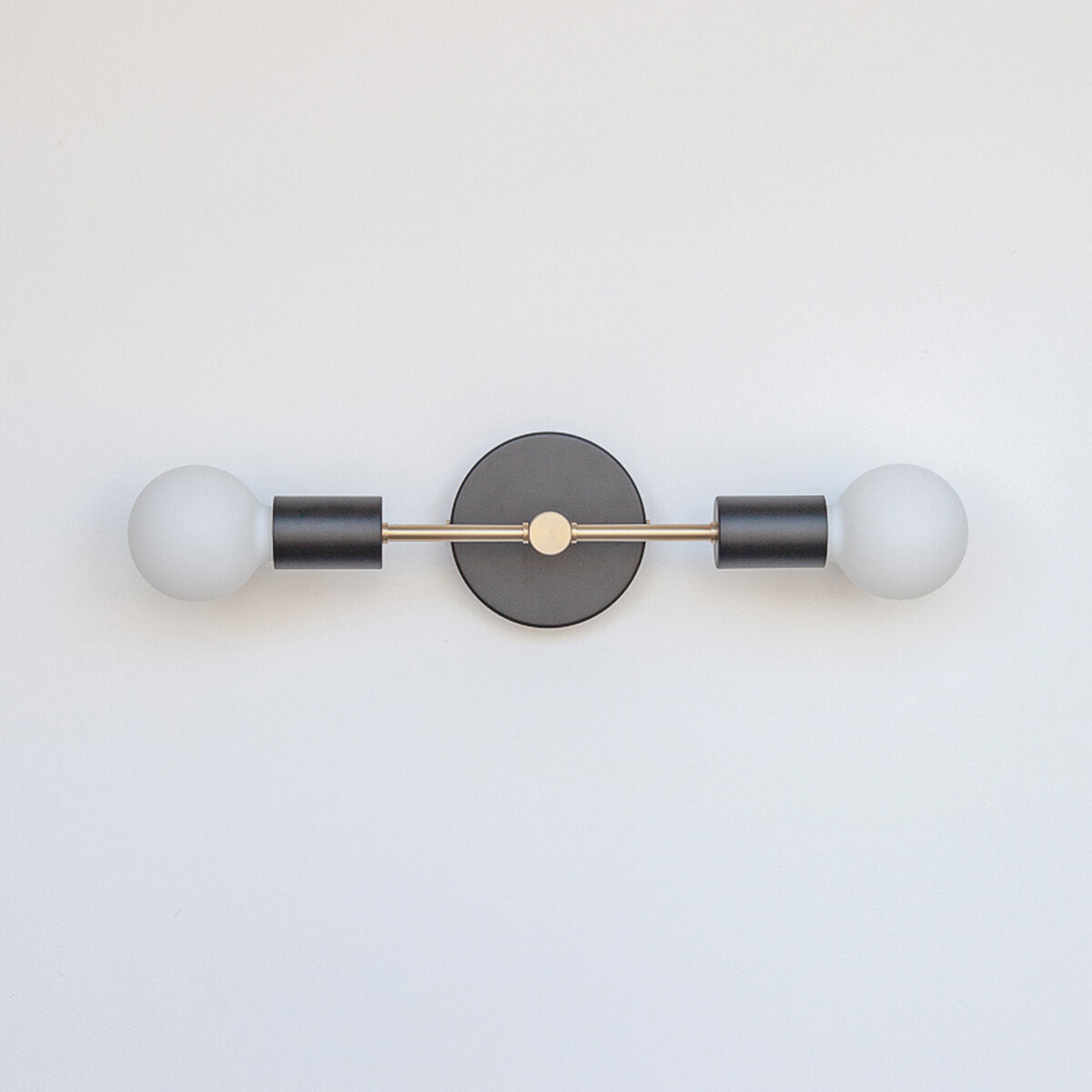 Double Arm Wall Light - Black