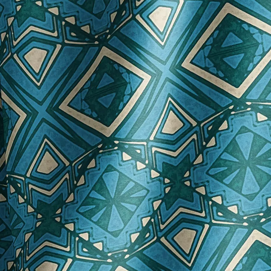 the print bug deco diamond velvet blue