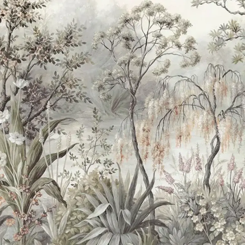 Ophelia in Pewter | Wallpaper Mural on Premier Vinyl