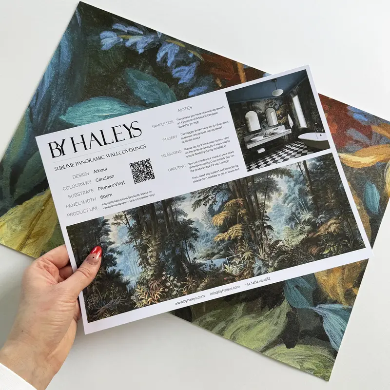 Arbour in Cerulean | Wallpaper Mural on Premier Vinyl