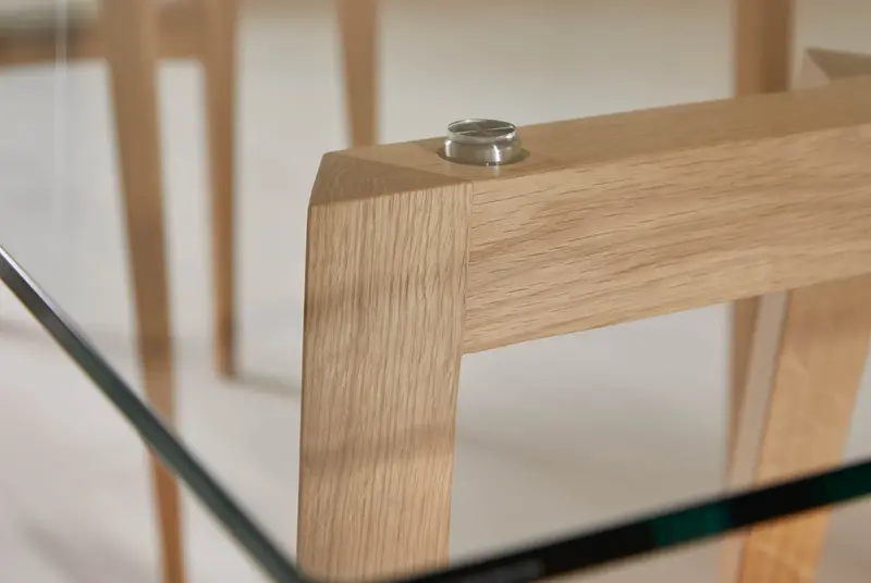 JW/W1 Trestle Legs with Dining Glass Top