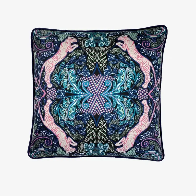 Pink Bengal Silk Cushion