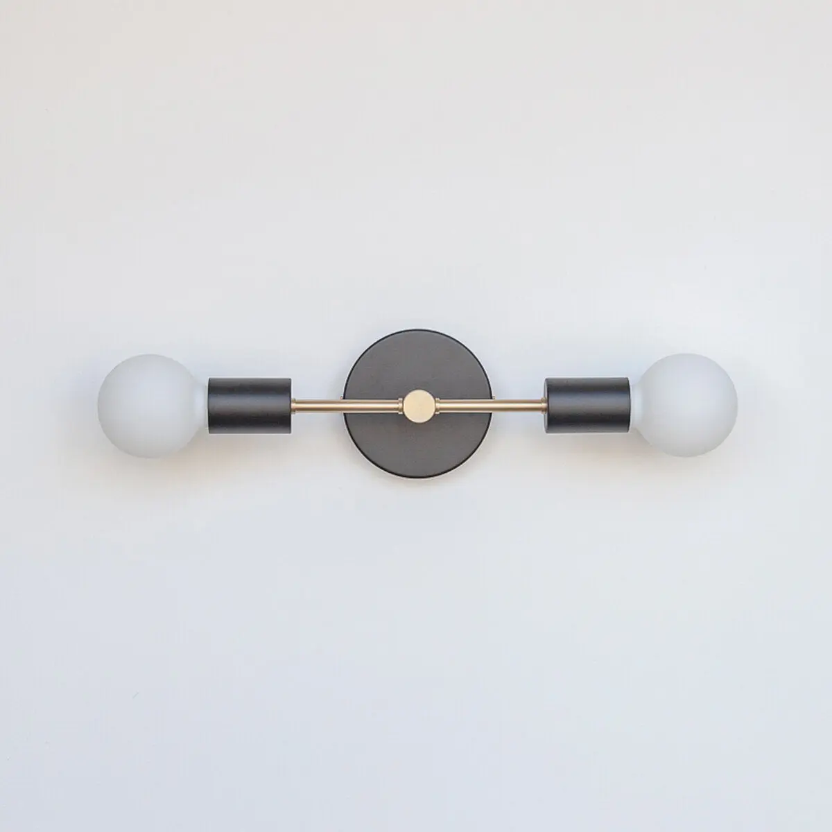 Double Arm Wall Light - Black