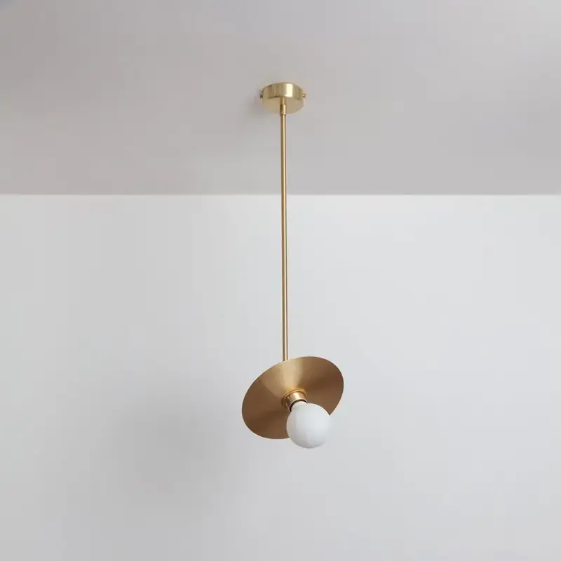 Arc Adjustable Stemmed Pendant Light - Brass