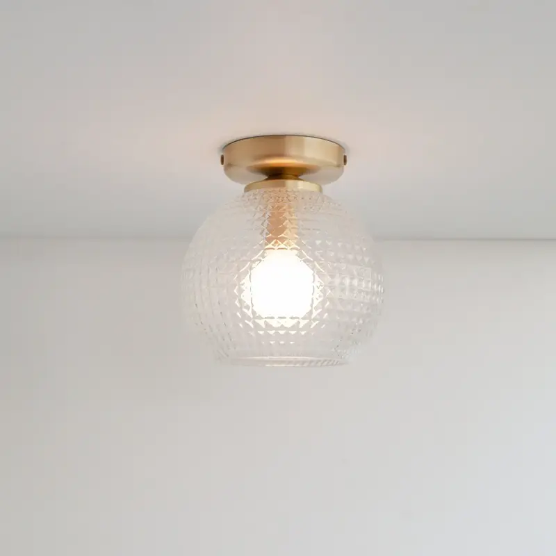 Diamond Glass Flush Ceiling Light