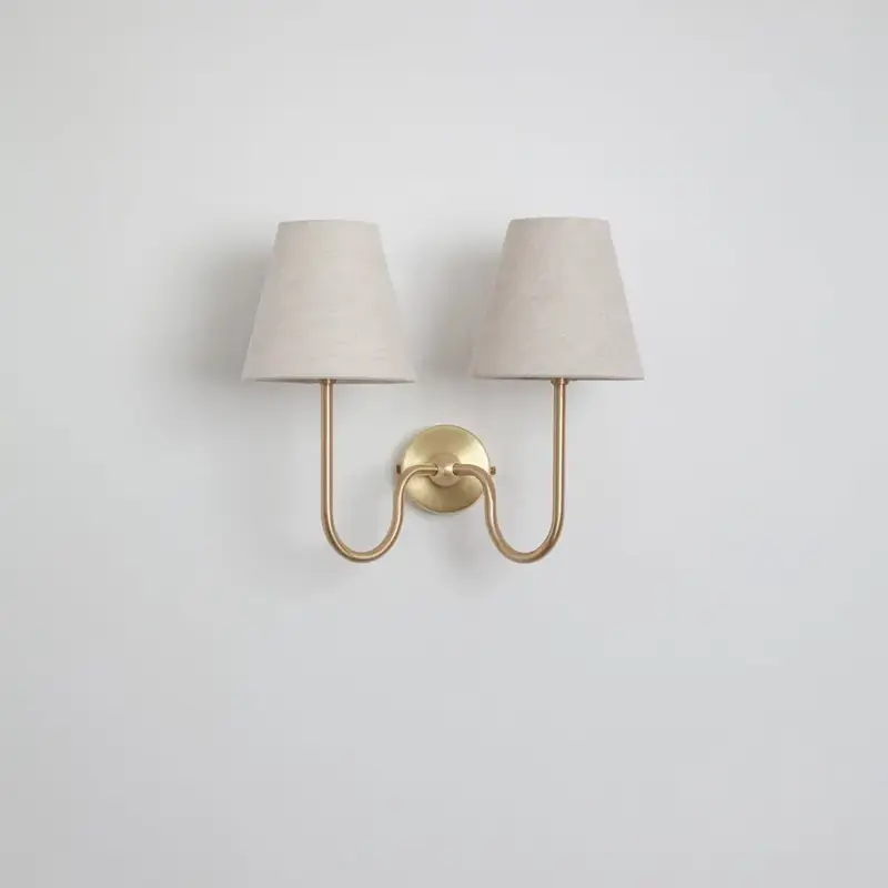 Juno Double Wall Light - Linen