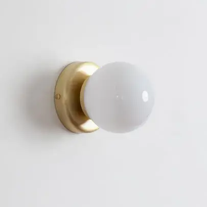 Opal Glass Flush Wall Light