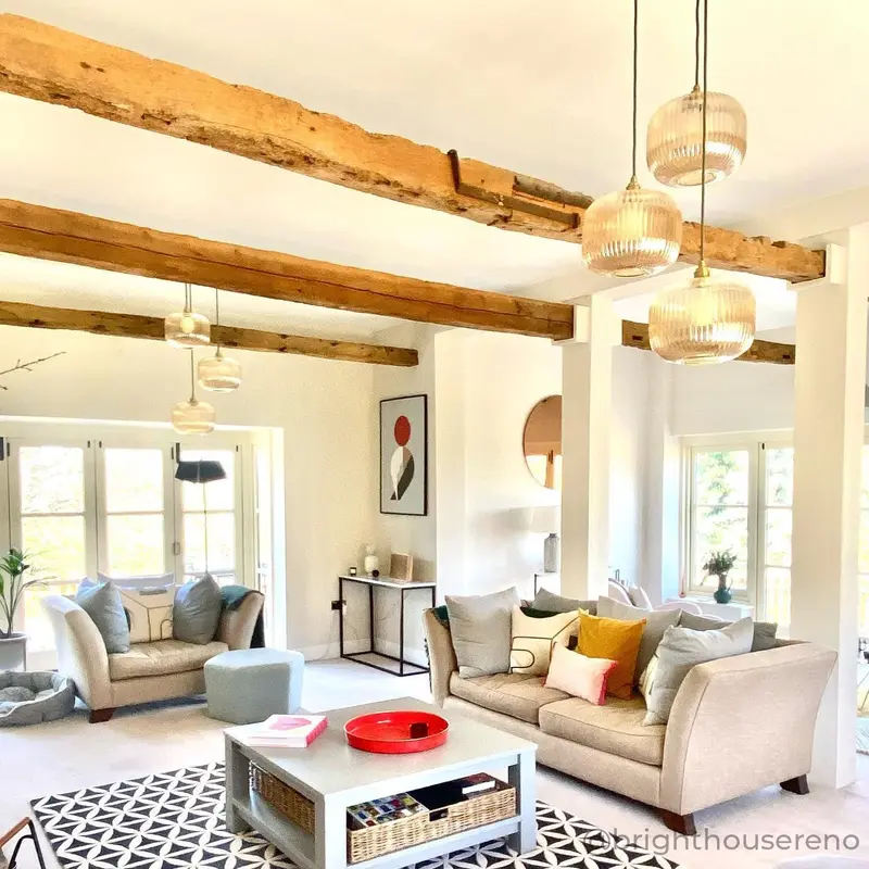 Amber Reeded Triple Drop Pendant