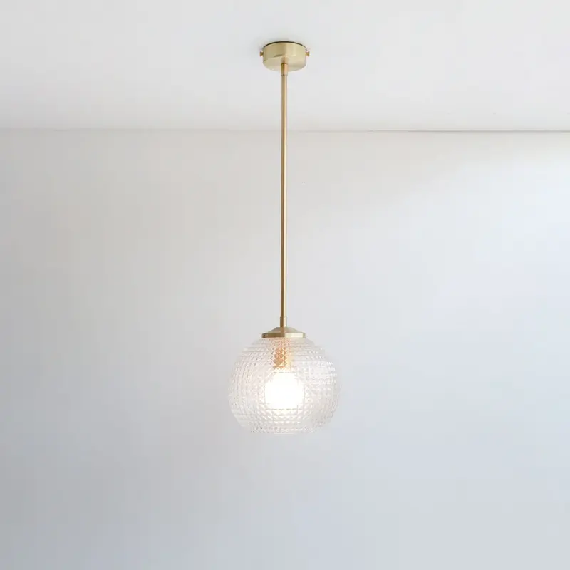 Medium Diamond Glass Stemmed Pendant Light