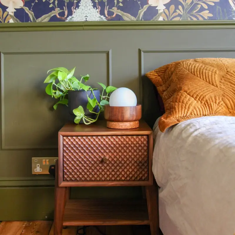 Pearla Table Lamp - Hardwood