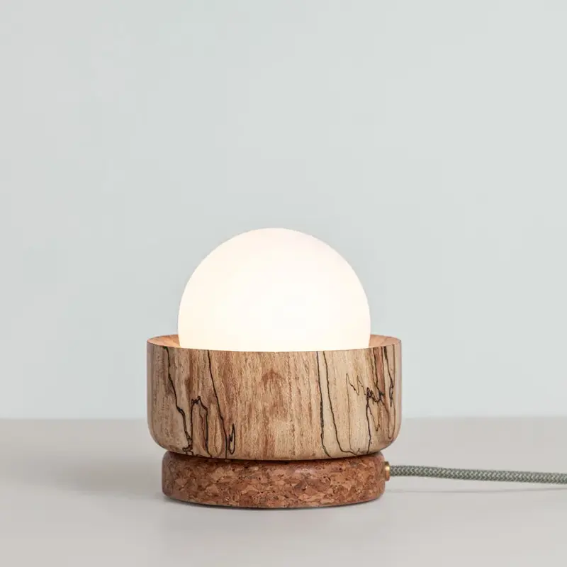 Pearla Table Lamp - Hardwood