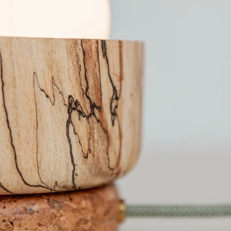 Pearla Table Lamp - Hardwood
