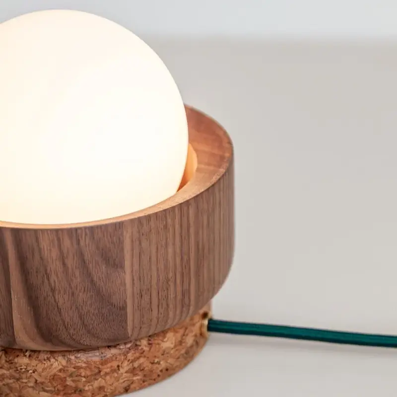 Pearla Table Lamp - Hardwood