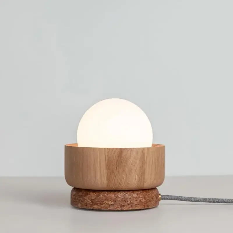 Pearla Table Lamp - Hardwood
