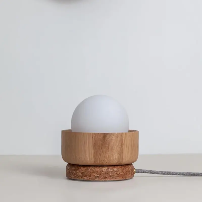 Pearla Table Lamp - Hardwood
