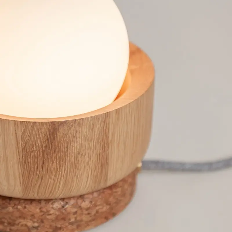 Pearla Table Lamp - Hardwood