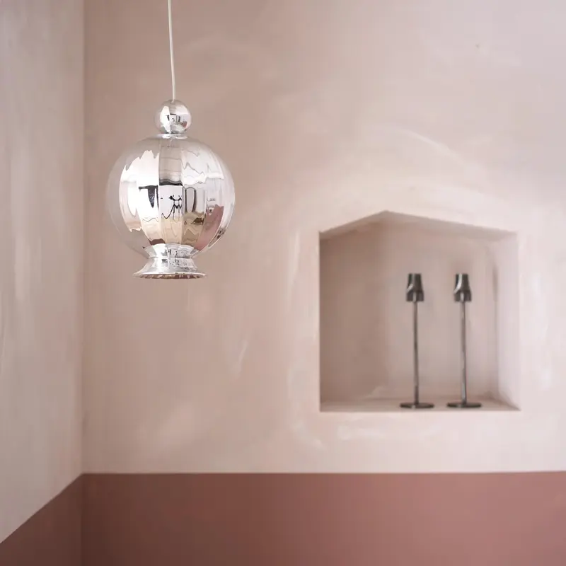 Italian blown glass Witchs ball pendant light