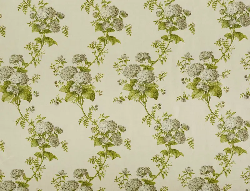 Heidi Mist Printed Linen Floral Fabric