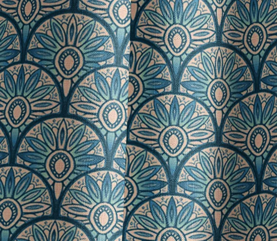 Floral Burst Natural Cotton Linen Mix