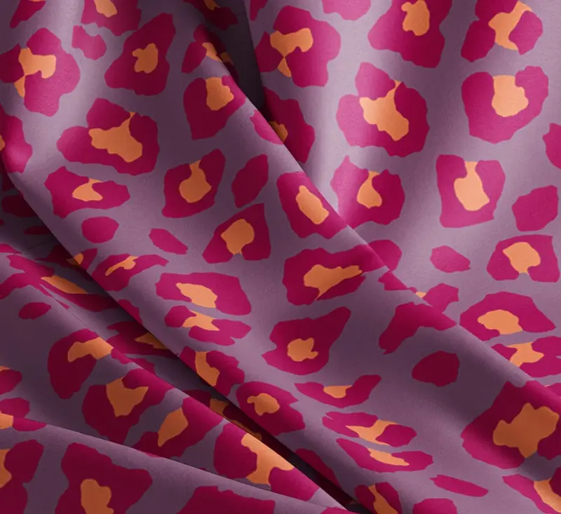 Leopard Fuchsia Velvet Shimmer