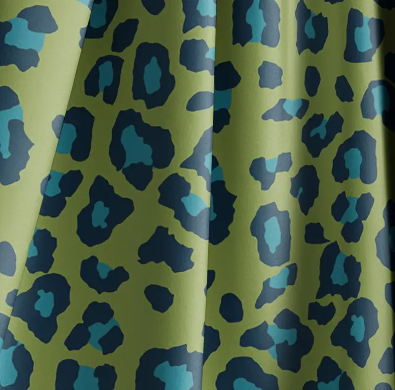 Leopard Lime Velvet Shimmer