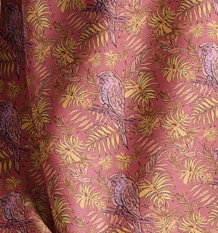 Tropic Blush Natural Cotton Linen Mix