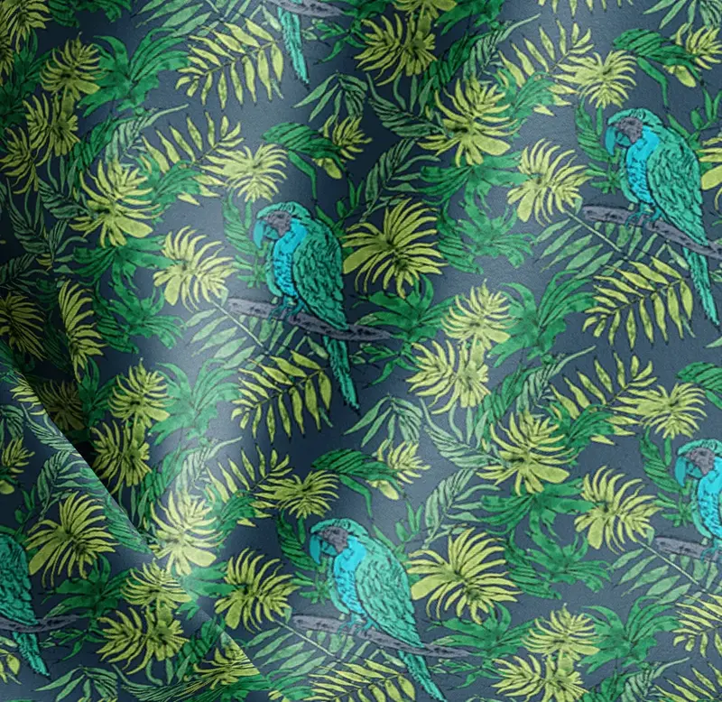 Tropic Parrot Blue Shimmer Velvet