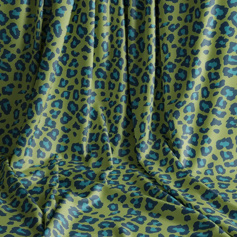 Leopard Lime Velvet Shimmer