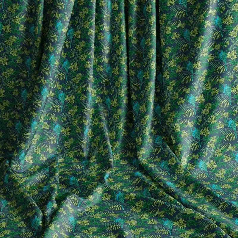 Tropic Parrot Blue Shimmer Velvet