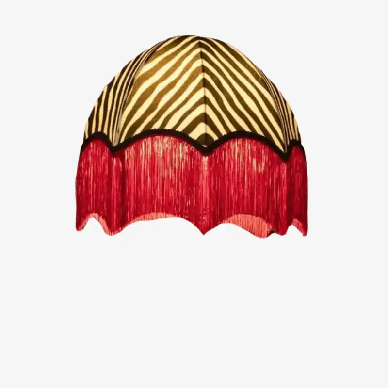 The Zebra Print Fringed Lampshade