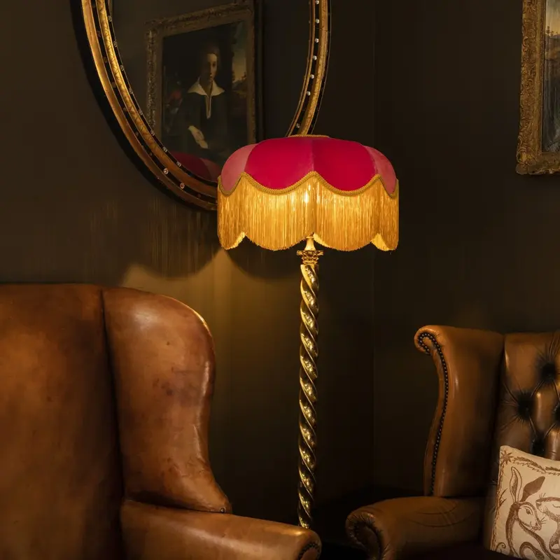 The Raspberry Fringed Lampshade