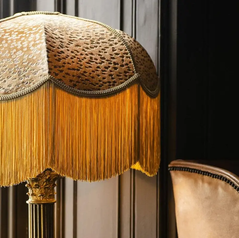 The Ritz Gold Fringed Lampshade