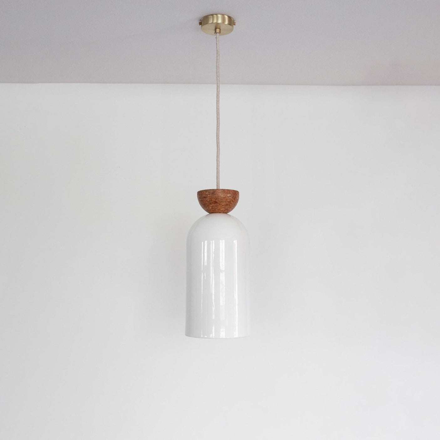 Kinvara Long Pendant Light - White Ceramic