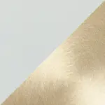 Oyster White & Satin Brass